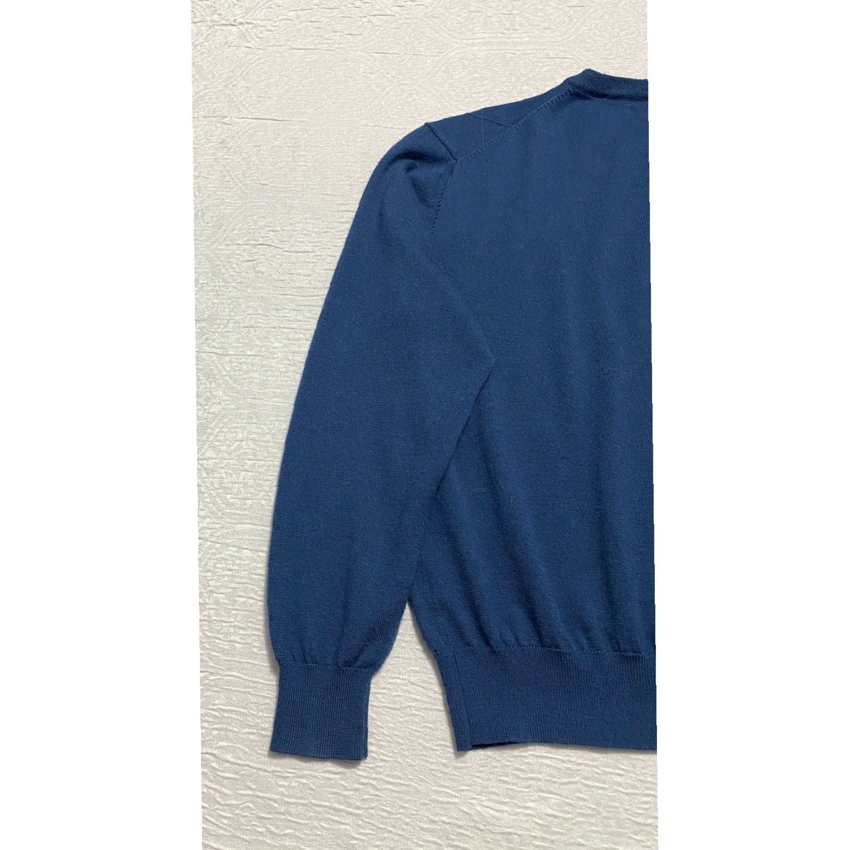 Vintage Patrick Assaraf Linea Rossa Signature Sweater Mens XL Blue V-Neck Argyle Pullover Long Sleeve Knit Size US XL / EU 56 / 4 - 5 Thumbnail