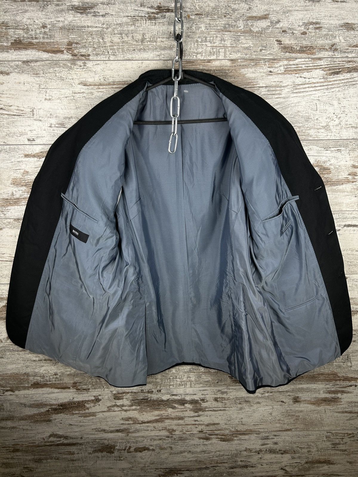 Hugo Boss Mens Vintage Hugo Boss blazer size XL black jacket rare Size 46S - 9 Thumbnail