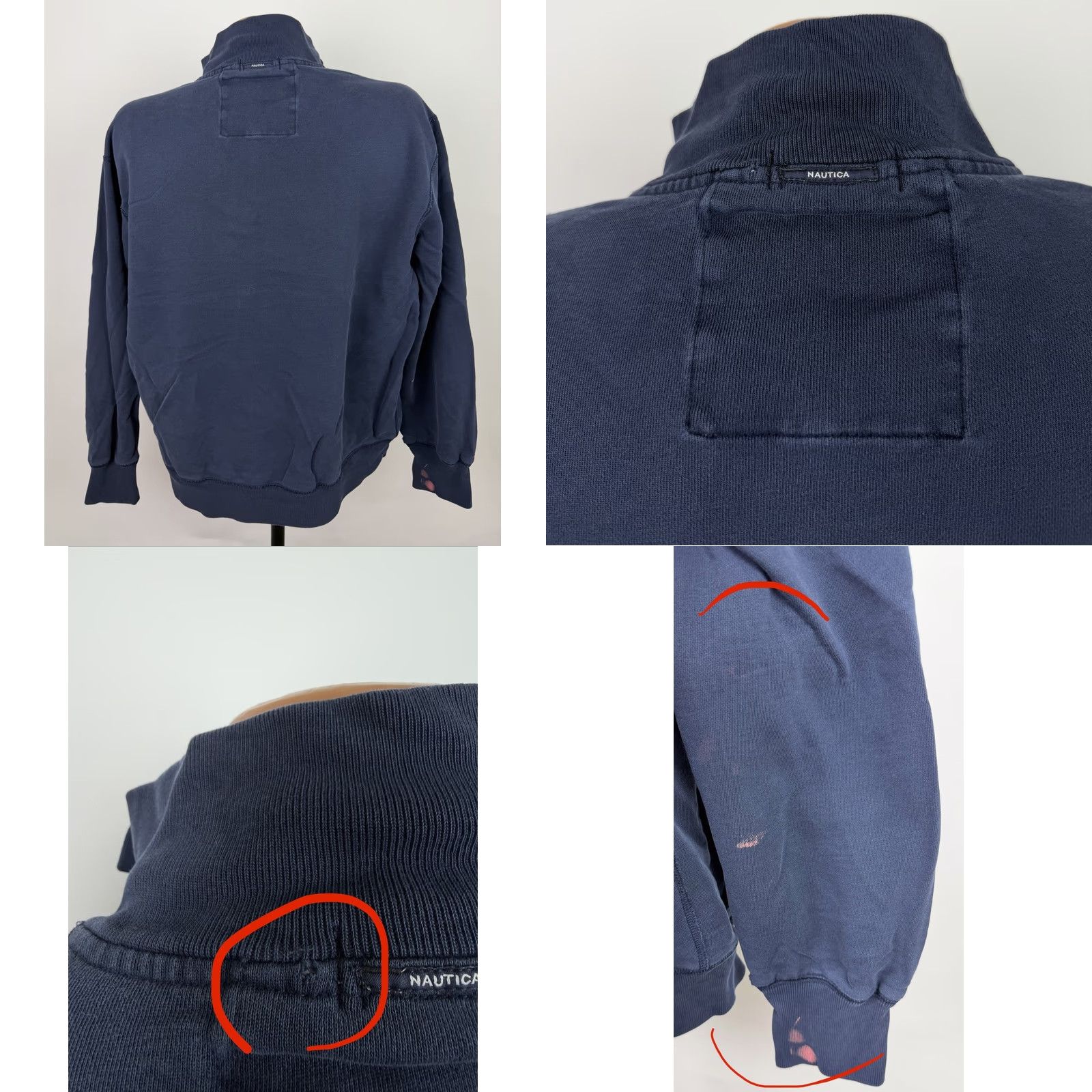 Nautica VINTAGE Nautica Sweatshirt Mens M Navy 1/4 Zip Pockets Knit Pullover Blue Casual Nautical Mens Size US M / EU 48-50 / 2 - 8 Thumbnail