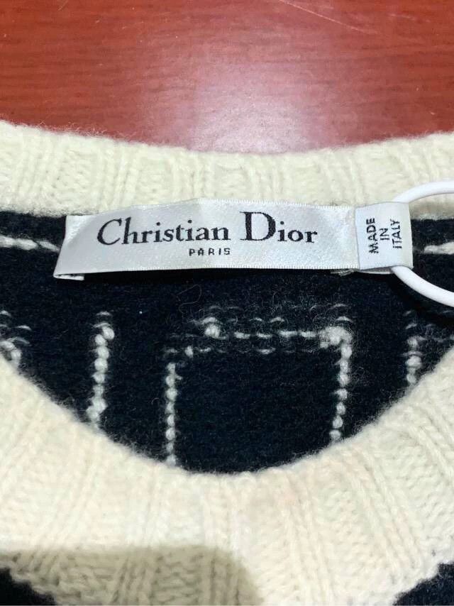 Dior Dior Alphanumeric pattern round-neck cashmere blended knitt Size XS / US 0-2 / IT 36-38 - 5 Thumbnail