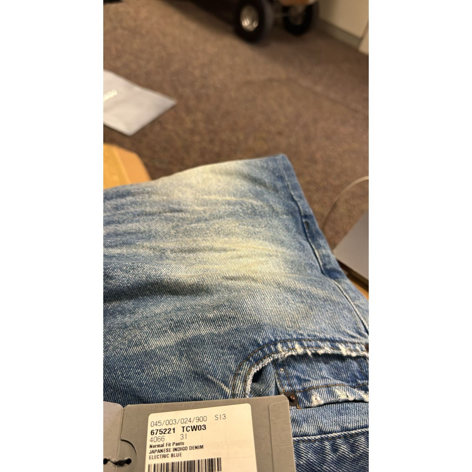 Balenciaga o1rshd1 Japanese Indigo Denim Normal Fit Pants Electric Blue Size US 31 - 20 Thumbnail