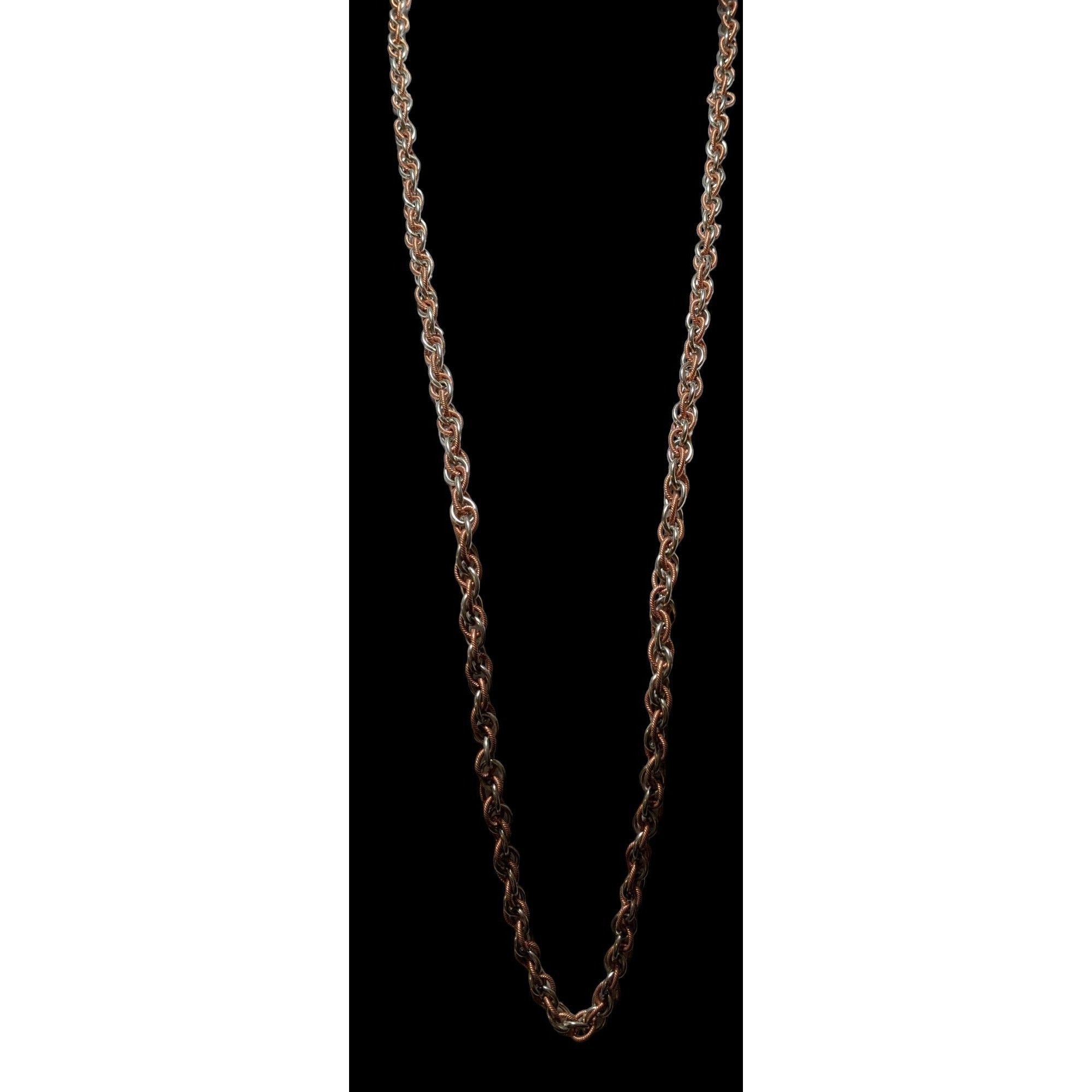 Other Silver Copper Intertwined Chain Necklace Size ONE SIZE - 2 Thumbnail