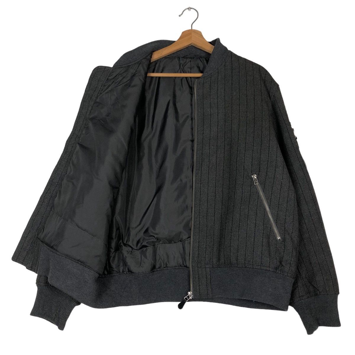 Japanese Brand 🔥Vintage Bomber Jacket Wool Striped GU Japan Issey Miyake Size US XL / EU 56 / 4 - 11 Thumbnail