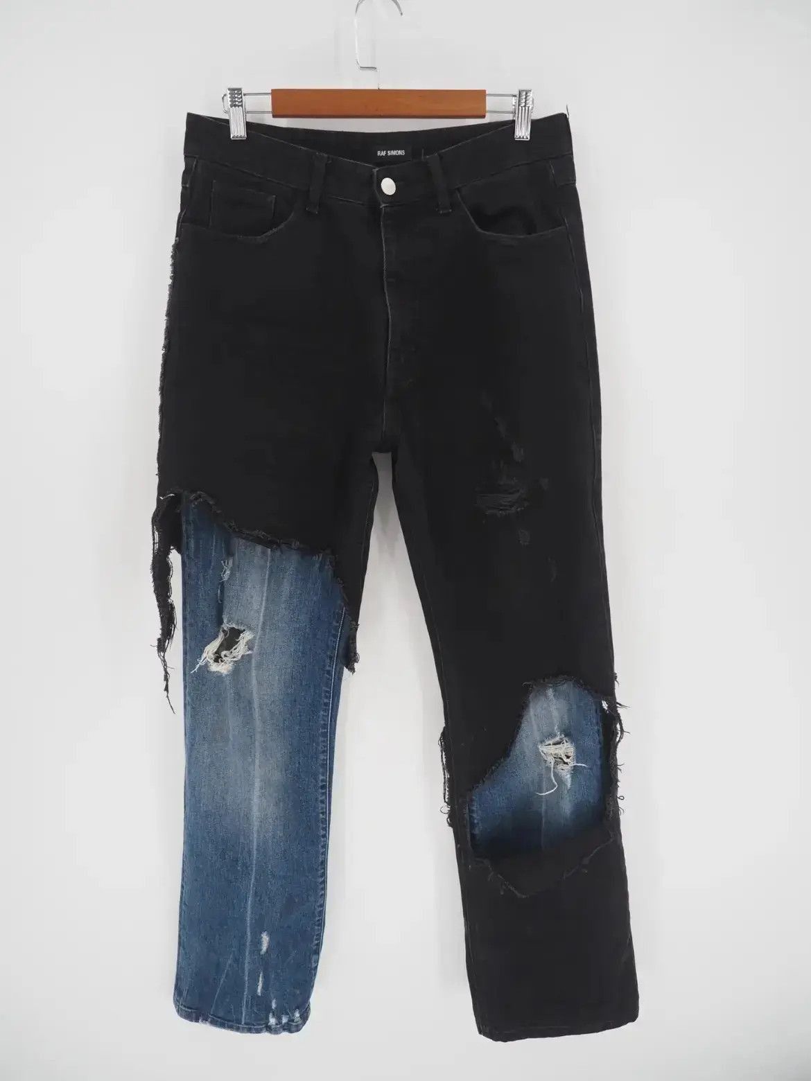 Raf Simons FW19 Distressed Double layer denim-2505