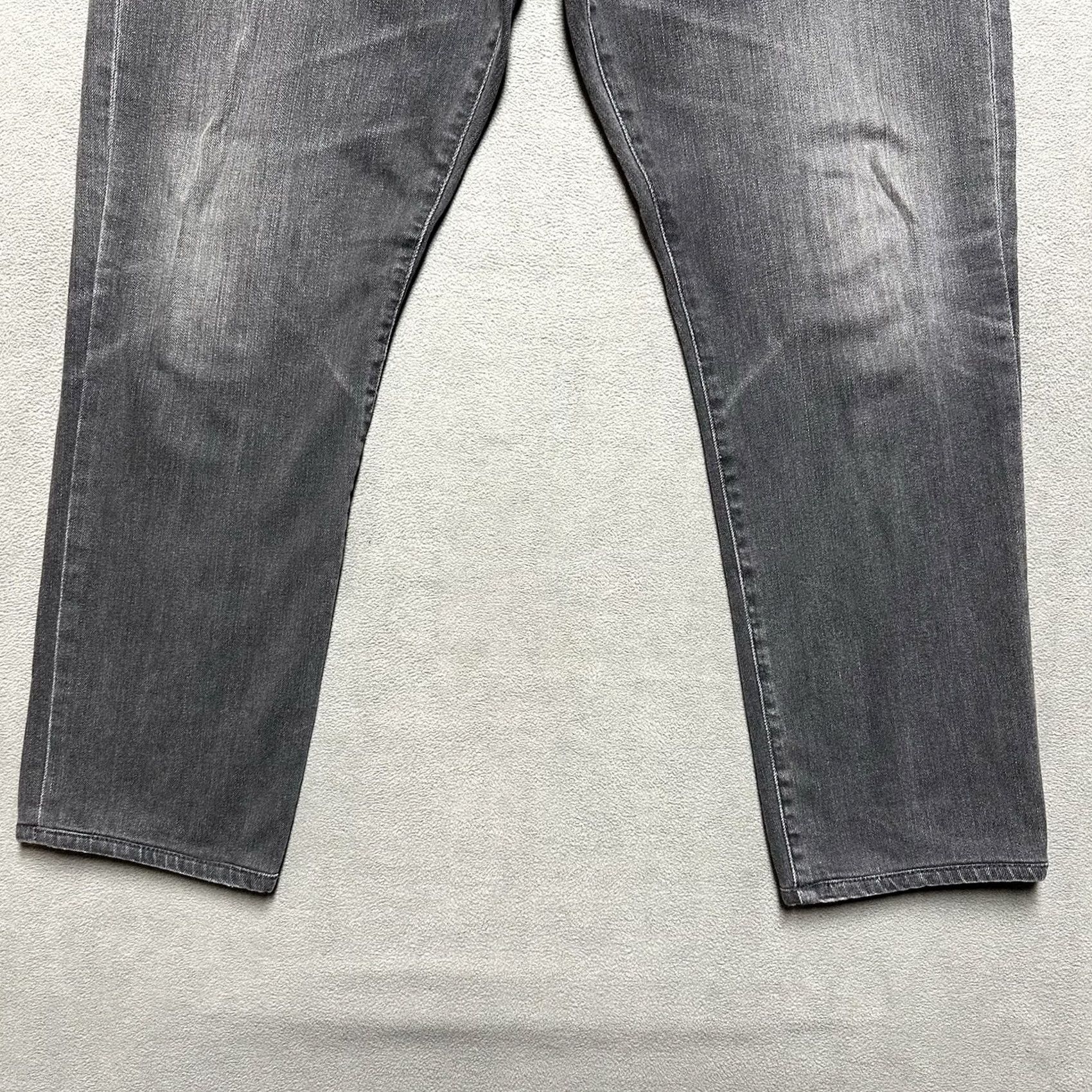 Denime AG The Graduate Jeans Mens 36R Gray Denim Straight 5-Pocket 28 Inseam 11 Rise Tailored Leg Cotton Blend Dark Wash Size US 36 / EU 52 - 5 Thumbnail
