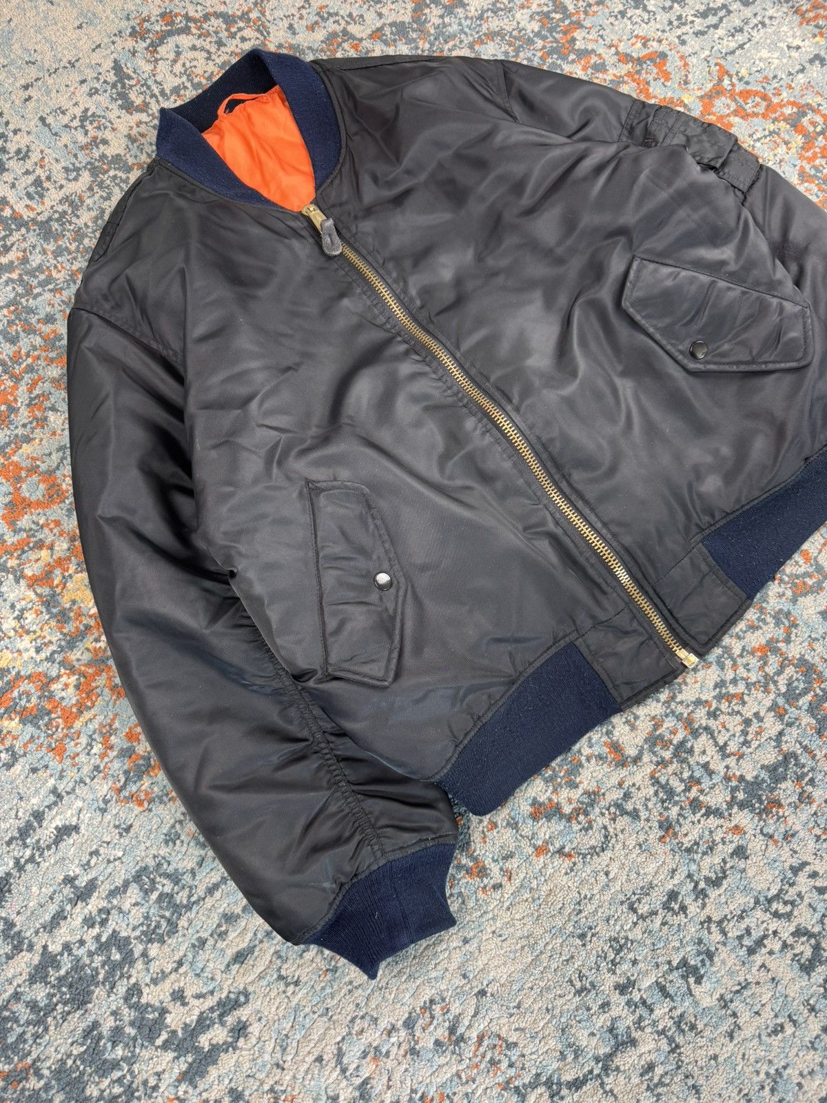 Vintage Vintage 90s MA-1 flyers flight nylon bomber jacket military Size US L / EU 52-54 / 3 - 4 Thumbnail