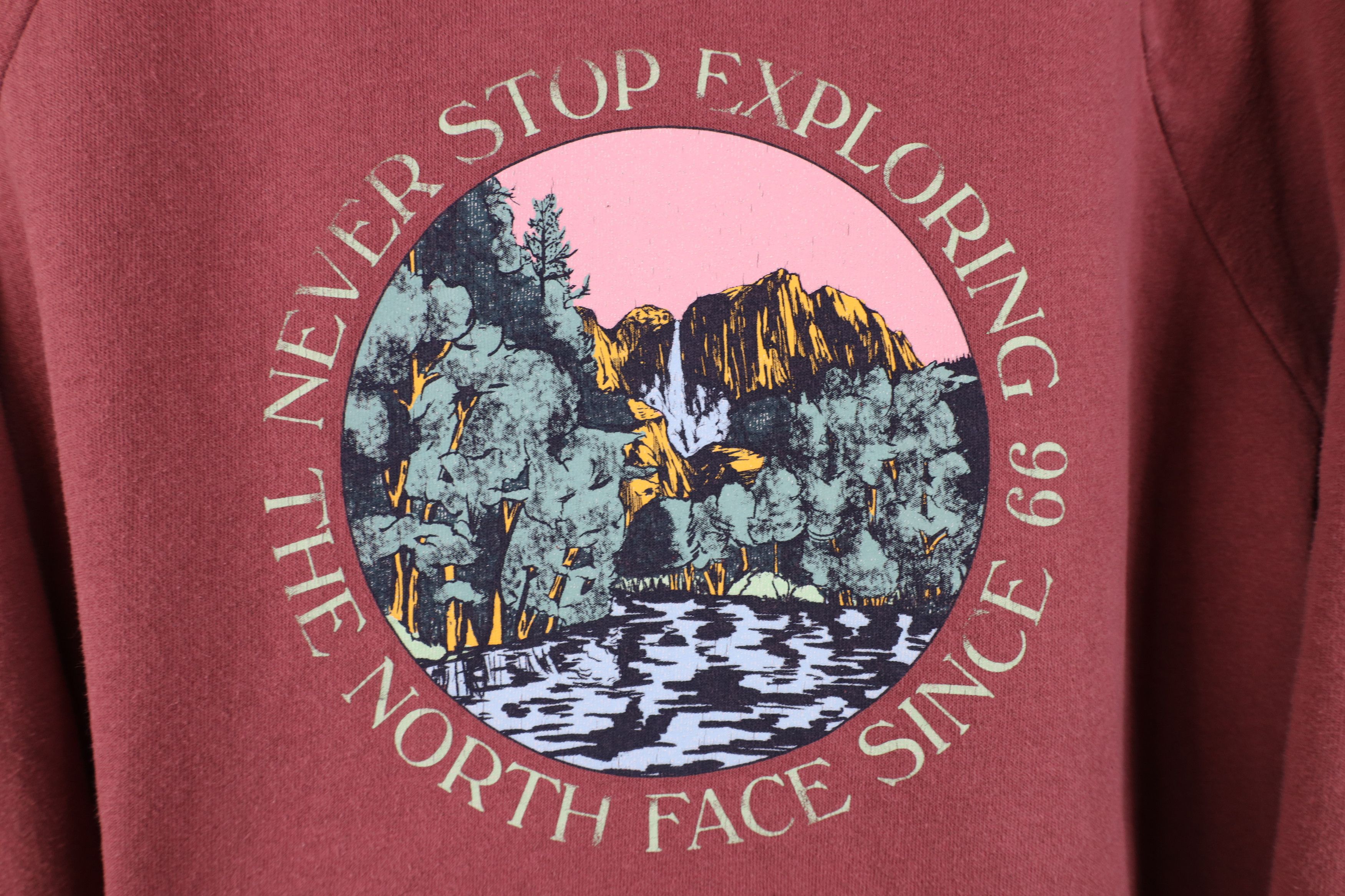 The North Face The North Face Spell Out Mountains Trees Nature Sweatshirt Size L / US 10 / IT 46 - 4 Thumbnail