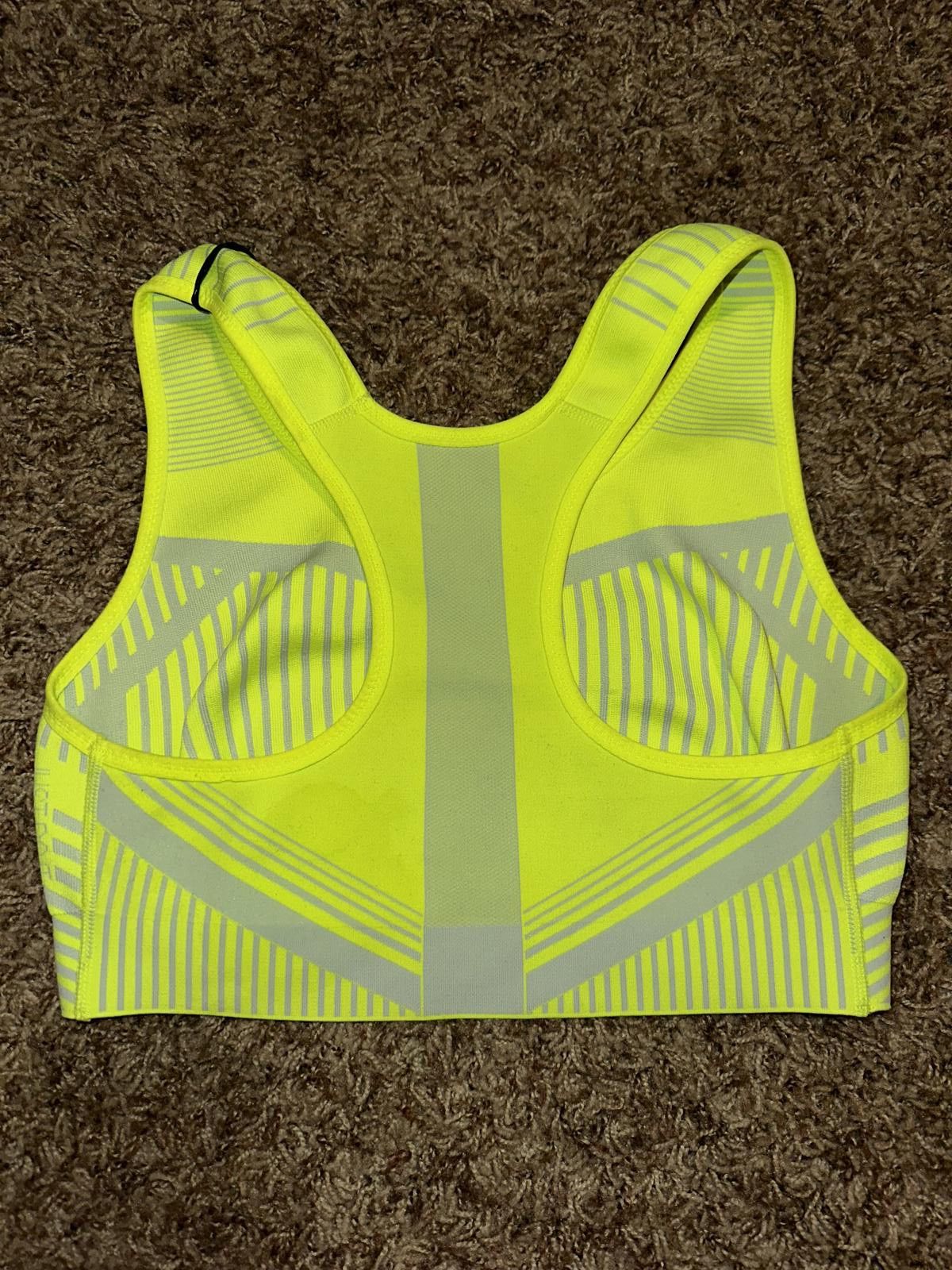 Nike Nike Women FE/NOM Volt Flyknit High Support Sports Bra Size ONE SIZE - 5 Thumbnail