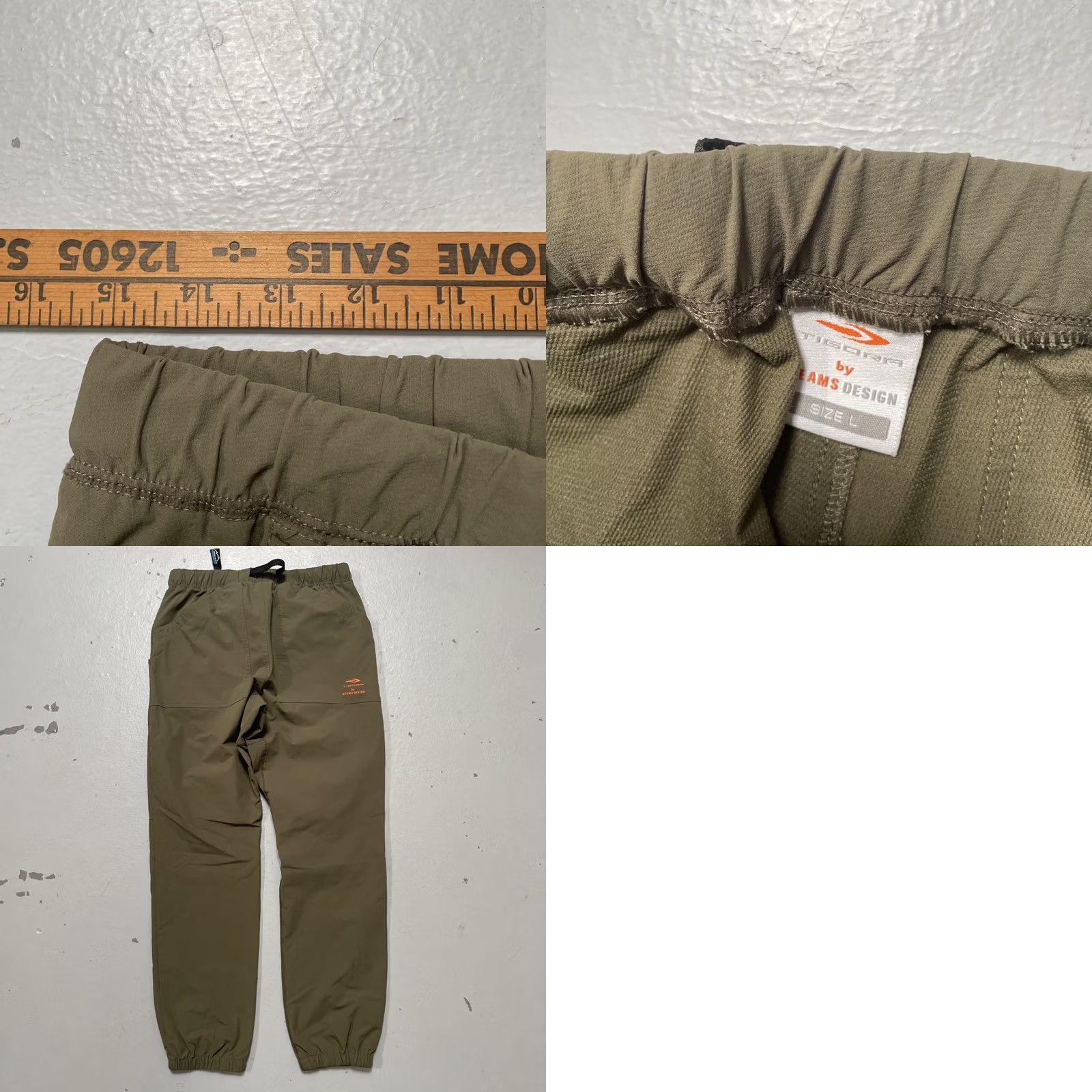 Vintage Beams Japan Tigora Nylon Belted Outdoor Camp Hiking Pants L Green Windbreaker Unisex Adults 30-32 Ready to Wear Size US 33 - 8 Thumbnail