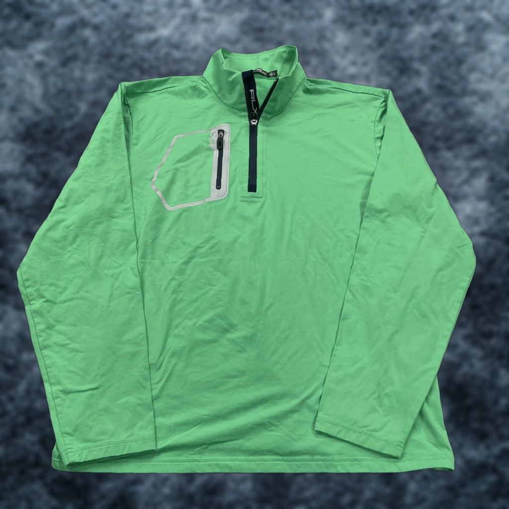 RLX Ralph Lauren RLX Ralph Lauren Jacket Mens Large Green Driver Performance Golf Logo 1/4 Zip Size US L / EU 52-54 / 3 - 1 Thumbnail