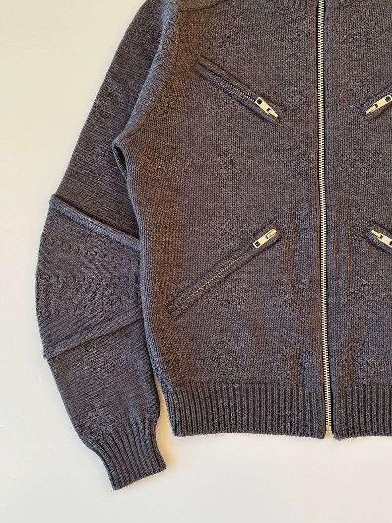 Junya Watanabe Junya Watanabe JUNYA WATANABE Zip Knit Jacket in Gray-2506 Size US M / EU 48-50 / 2 - 2 Thumbnail