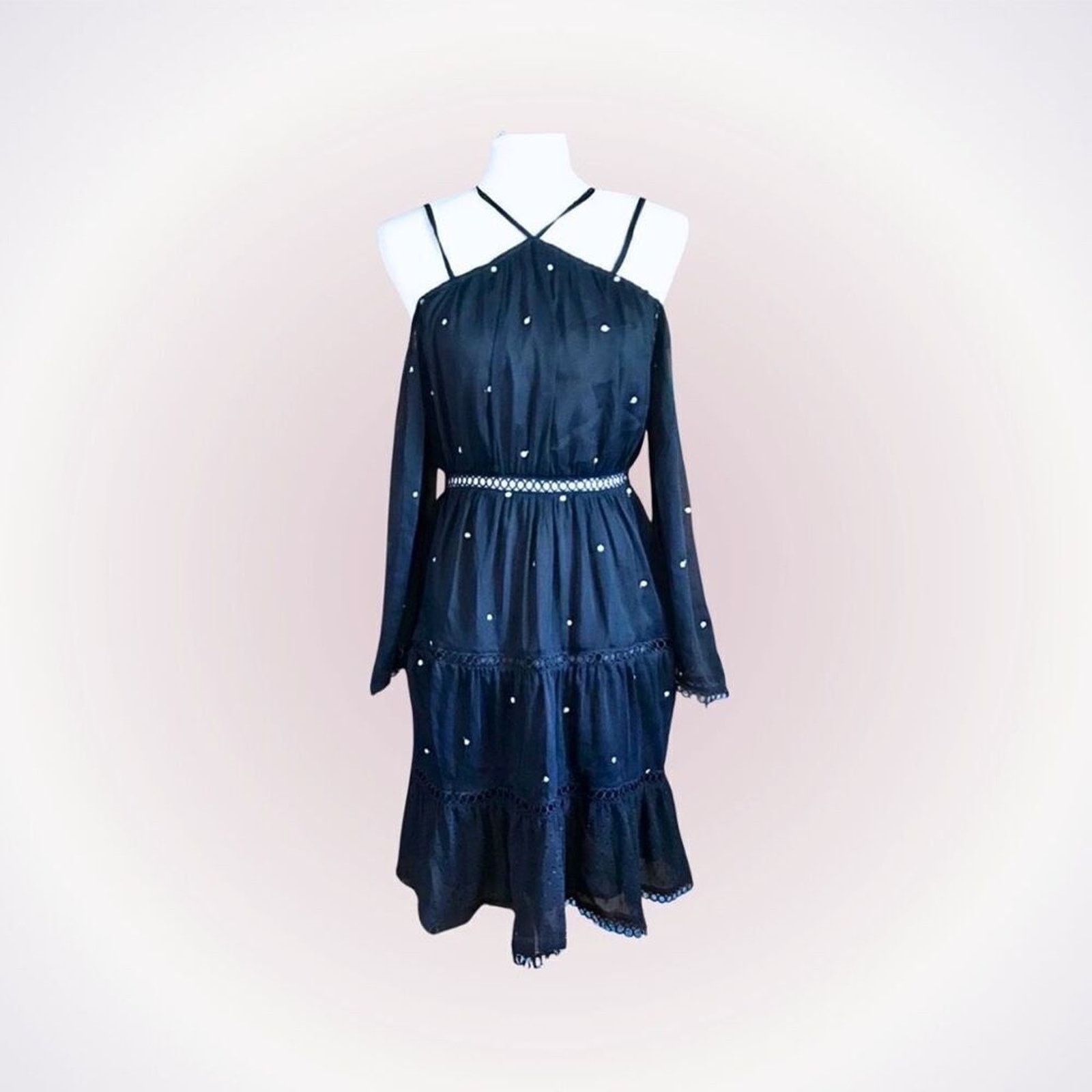 aqua navy blue dress Spaghetti Straps Aqua Long Dress with Slit – Ohmollydress main image 0