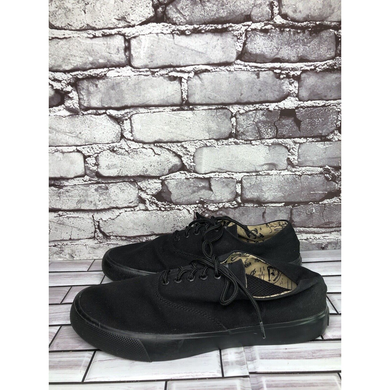 Sperry Sperry STS18438 Black Canvas Fabric Lace Up Casual Shoes Men Size US 10.5 / EU 43-44 - 13 Thumbnail