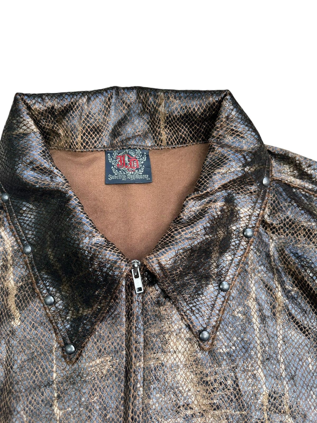 Le Grande Bleu (L.G.B.) Vtg🔥Juvenile Delinquent Genuine Python Zipper Jacket Size US XXL / EU 58 / 5 - 4 Thumbnail
