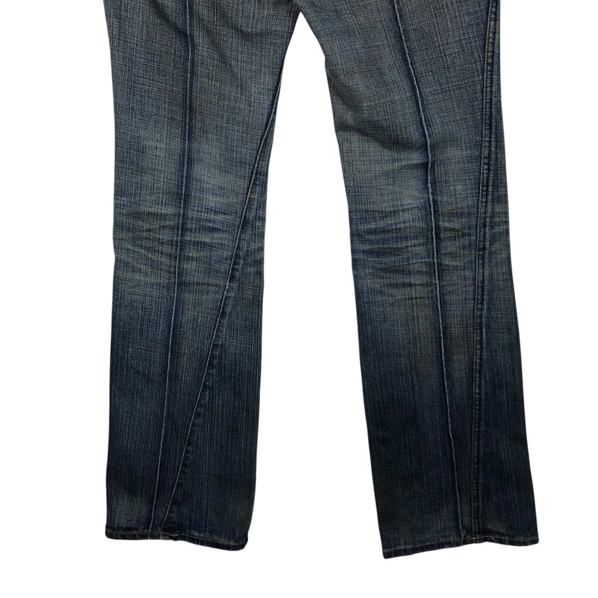 Japanese Brand Buffalo Jeans Y2K Moto Seam Denim — Early 2000s Archive Fade Size 33" - 13 Thumbnail