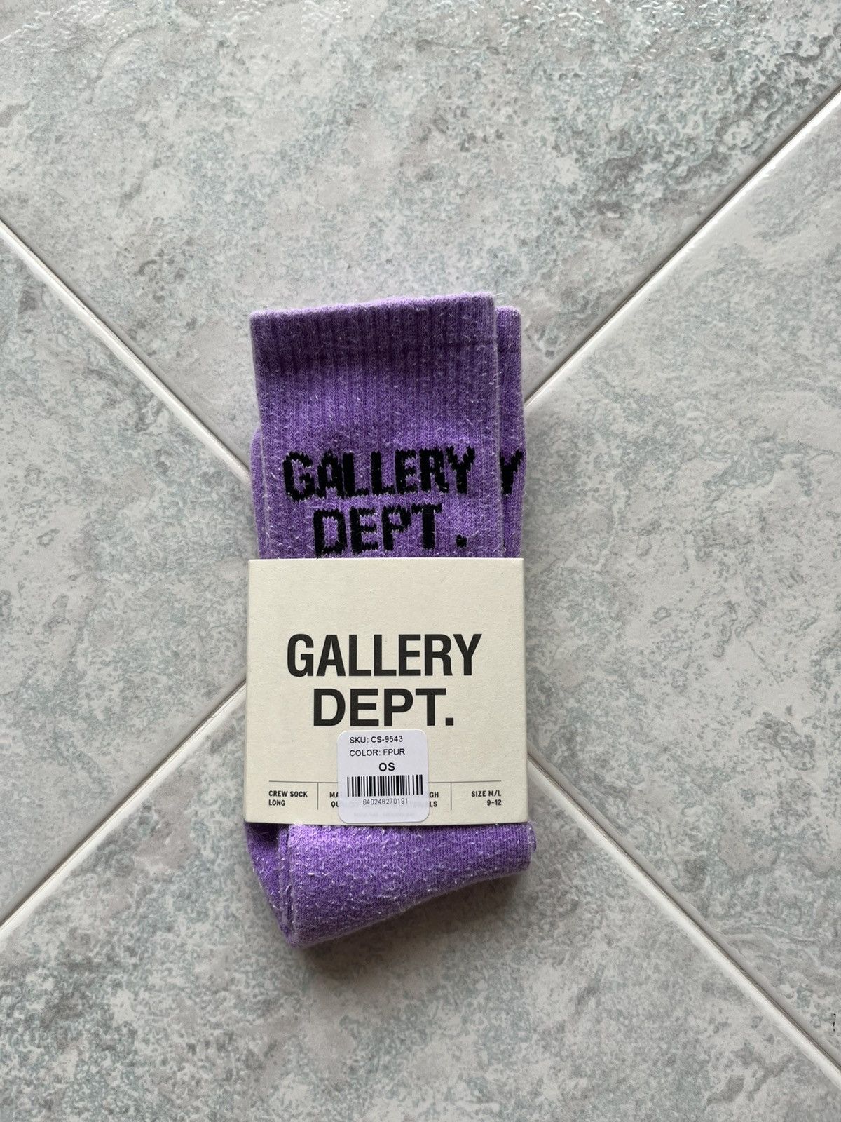 Gallery Dept. Gallery Dept. Logo Socks - Purple - Deadstock / New Size ONE SIZE - 1 Thumbnail