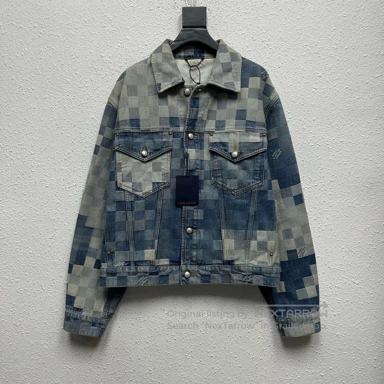 louis vuitton patchwork denim jacket size 54.