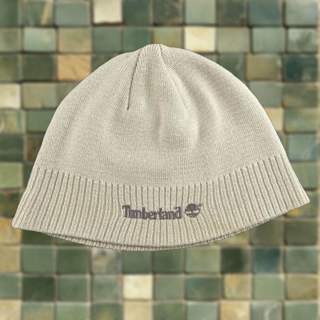 Timberland Timberland Beanie Hat Cap Beige Chunky Outdoor Streetwear Workwear 90's Skater Unisex Adults One Size Beanie Womens Mens Size ONE SIZE - 1 Thumbnail
