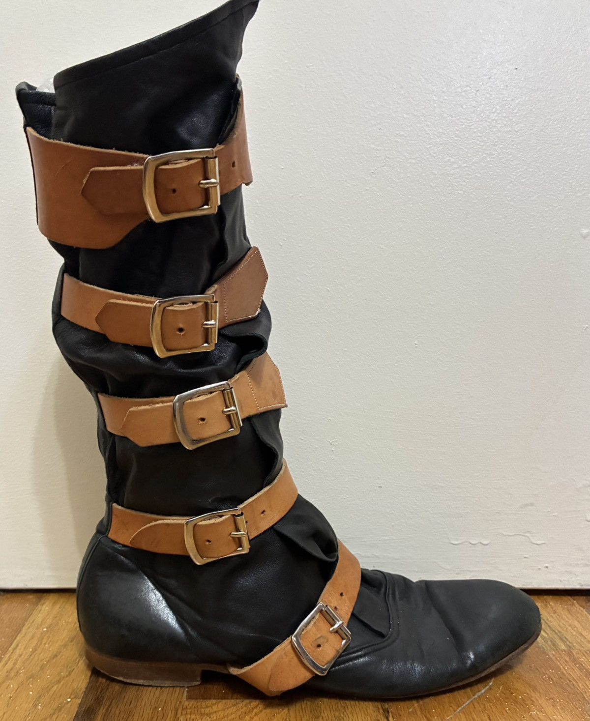 Vivienne Westwood Black and Tan Men\'s Boots Vivienne Westwood, “Oh Bondage Up Yours,”... | Depop main image 2