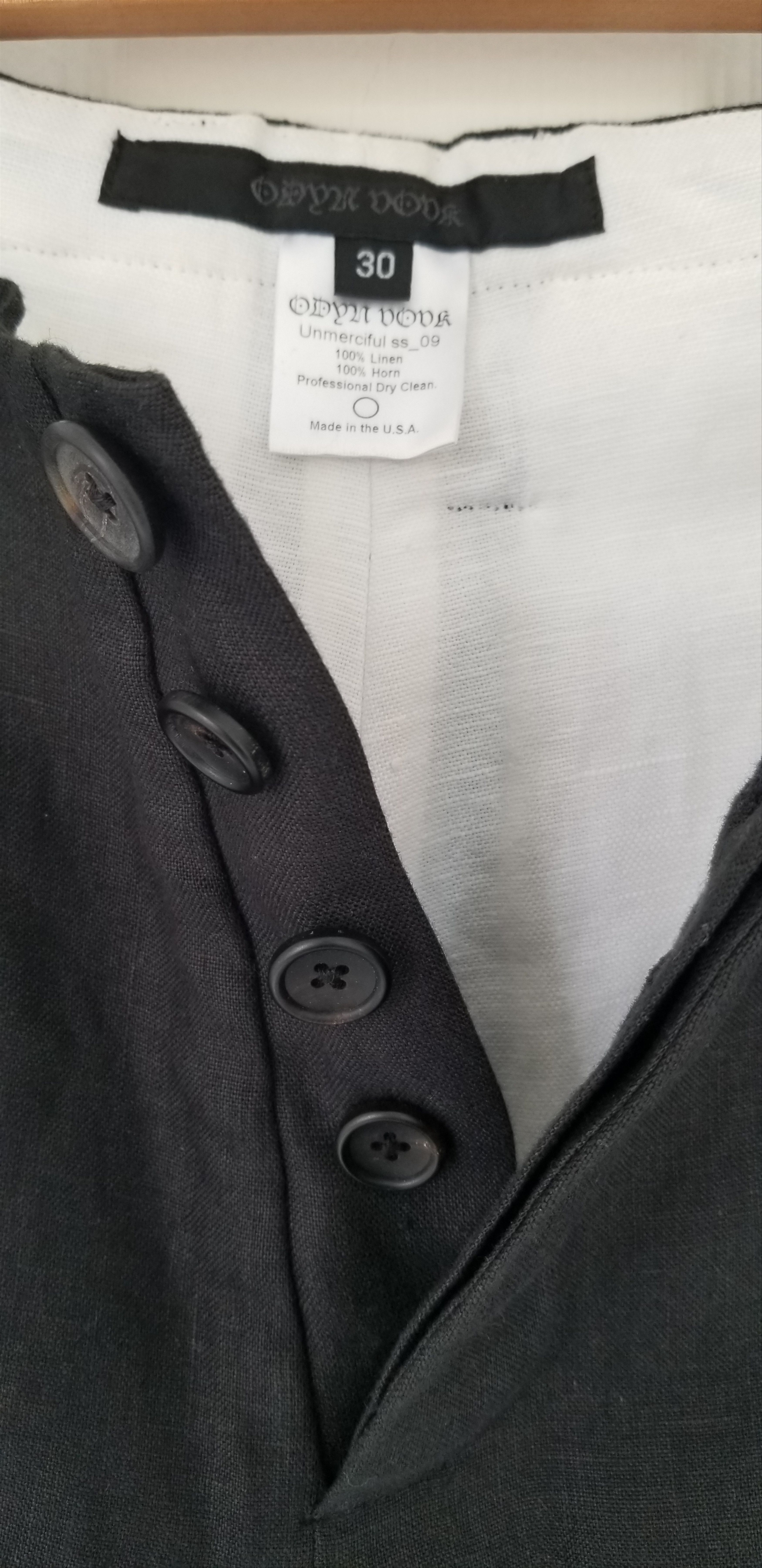 Odyn Vovk Odyn Vovk Double Layer Linen Ann Black White Demeulemeester Size US 30 / EU 46 - 9 Thumbnail