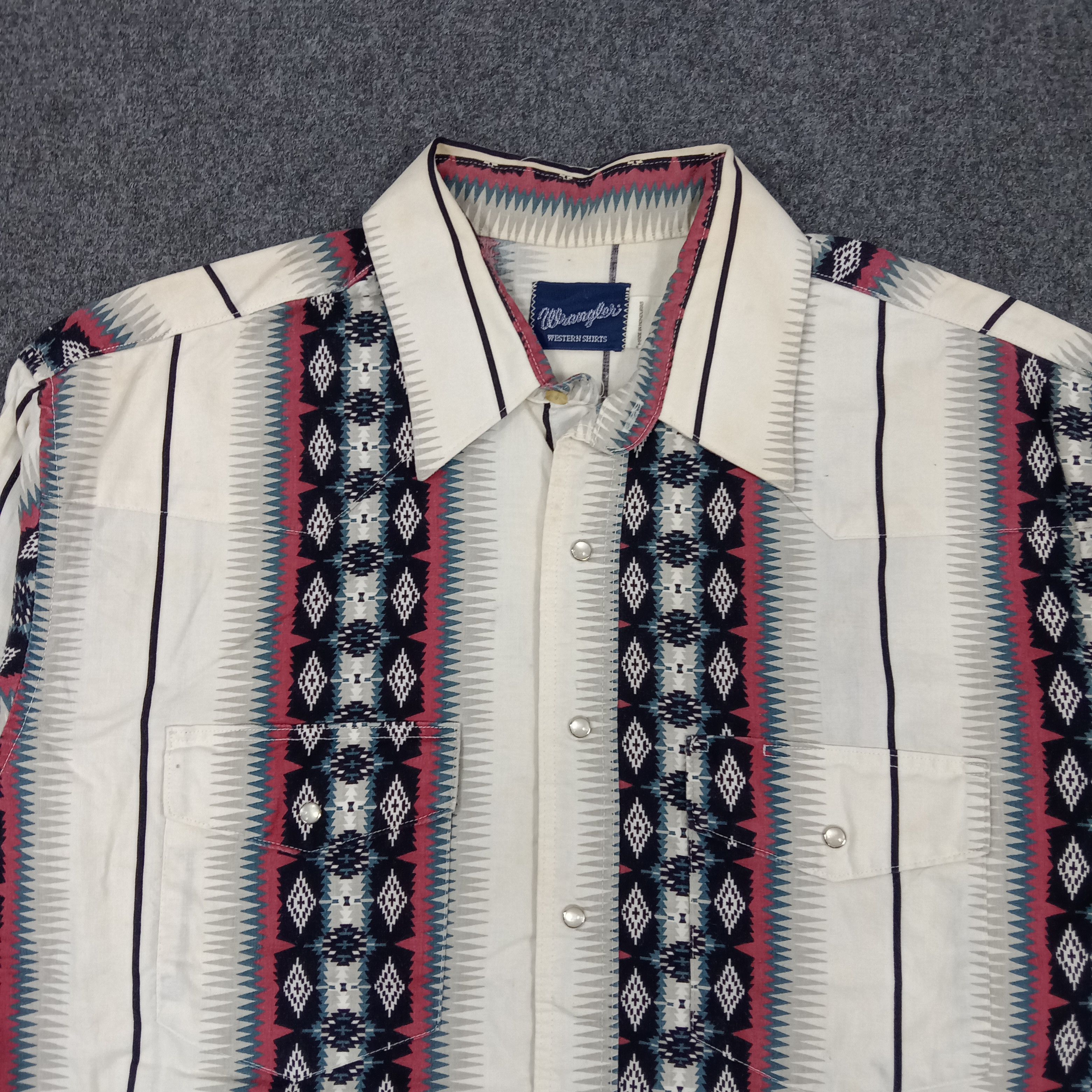 Vintage Wrangler American Retro Style Shirt Button up Size US XXL / EU 58 / 5 - 3 Thumbnail