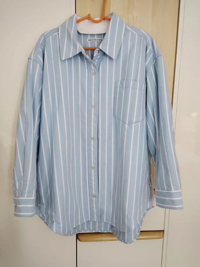 Alexander Wang Alexander Wang Striped Cotton Shirt- Size S / US 4 / IT 40 - 1 Thumbnail