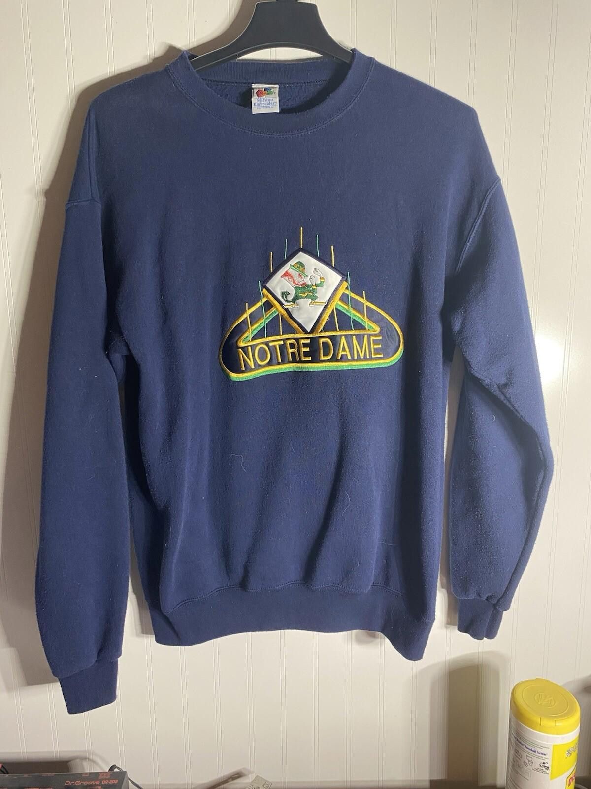 Vintage Vintage Notre Dame Sweater embroidered Large Size US L / EU 52-54 / 3 - 1 Thumbnail