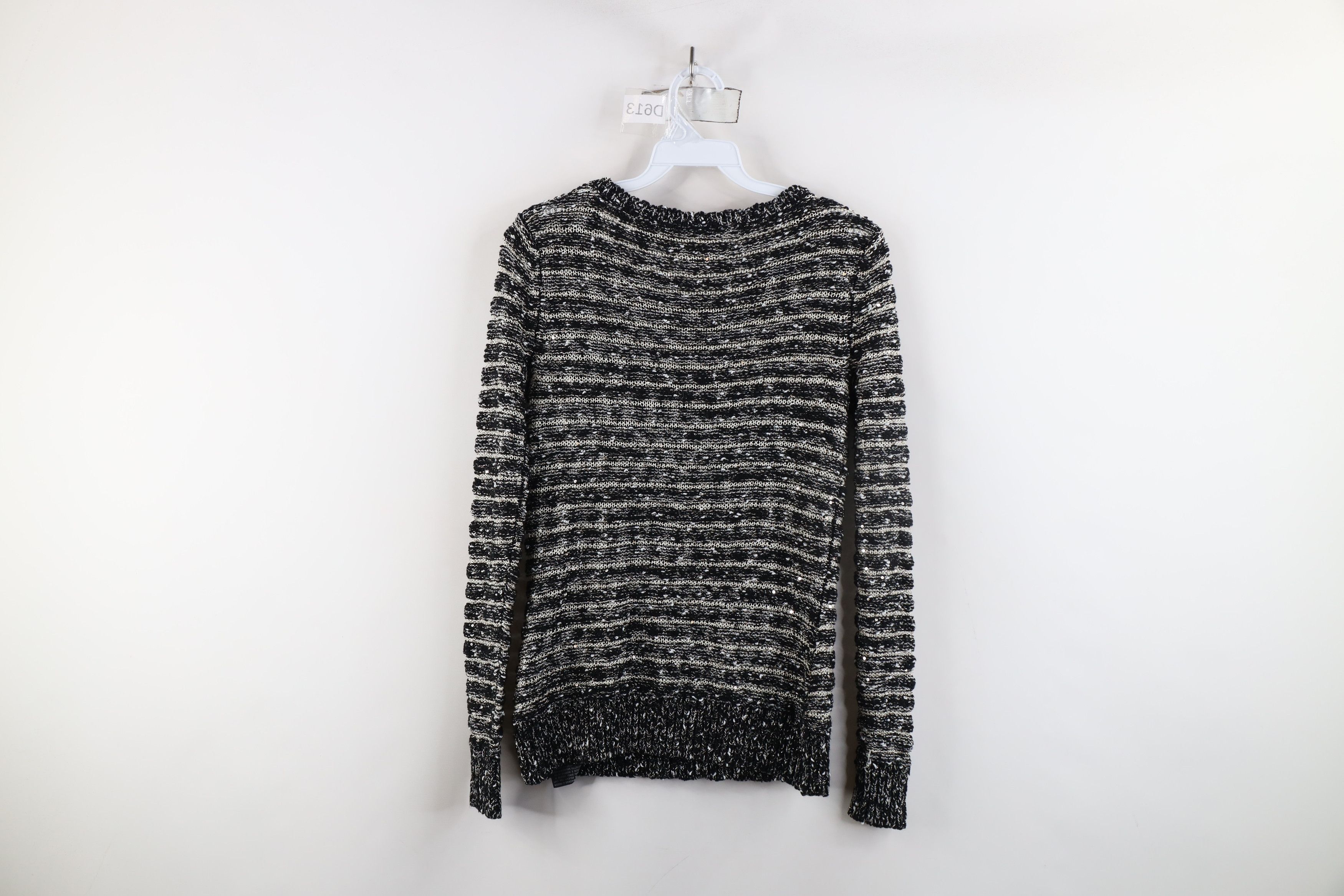 Harley Davidson × Vintage Vintage Harley Davidson Sequin Striped Knit Metallic Sweater Size S / US 4 / IT 40 - 10 Thumbnail