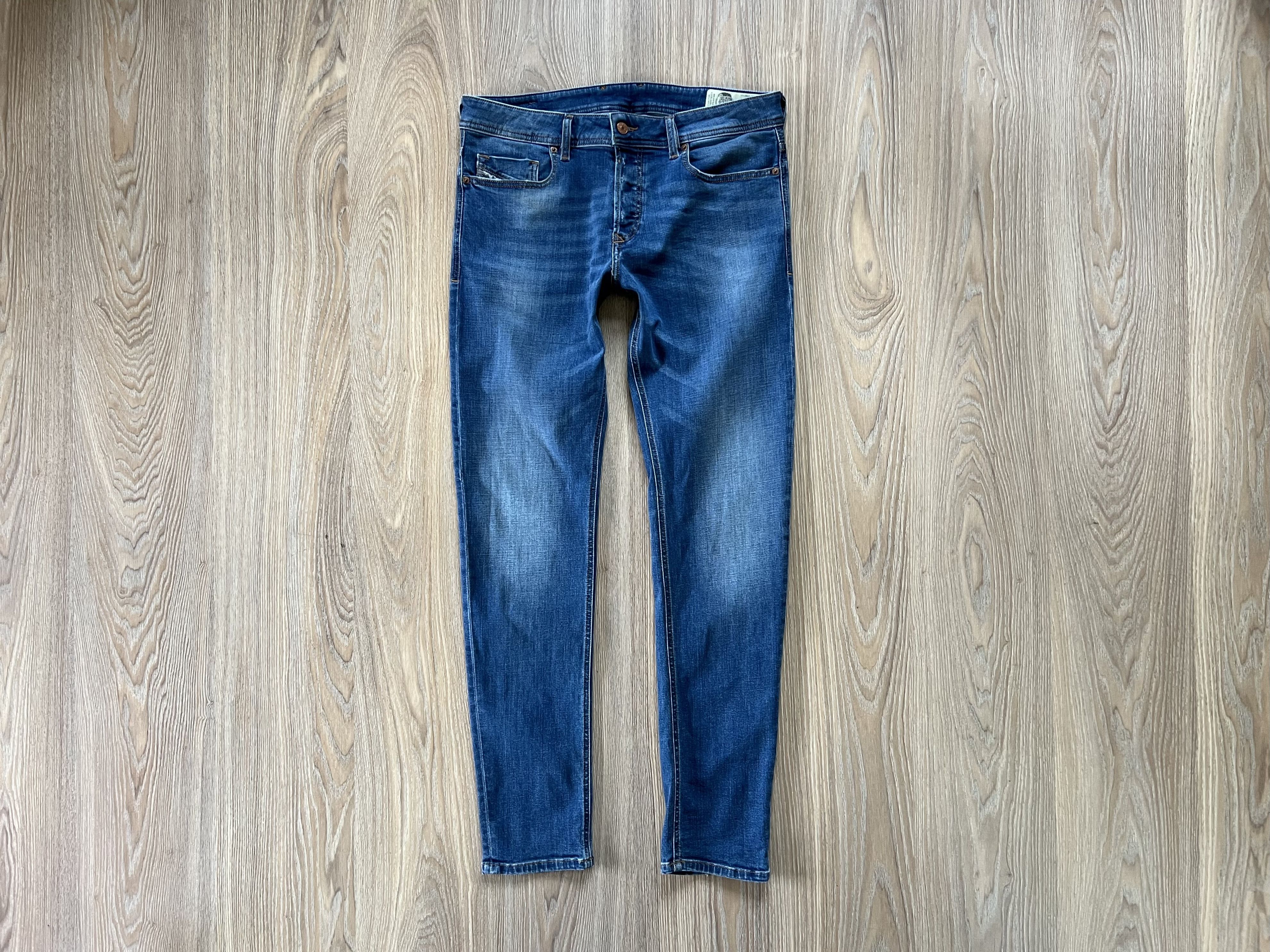 image of Diesel Sleeker-X Slim Skinny Jeans in Blue, Men's (Size 34)