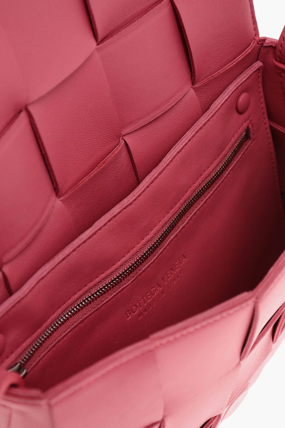 Bottega Veneta og1mm0426 Size: OS / Woven Leather Shoulder Bag in Red Size ONE SIZE - 4 Thumbnail