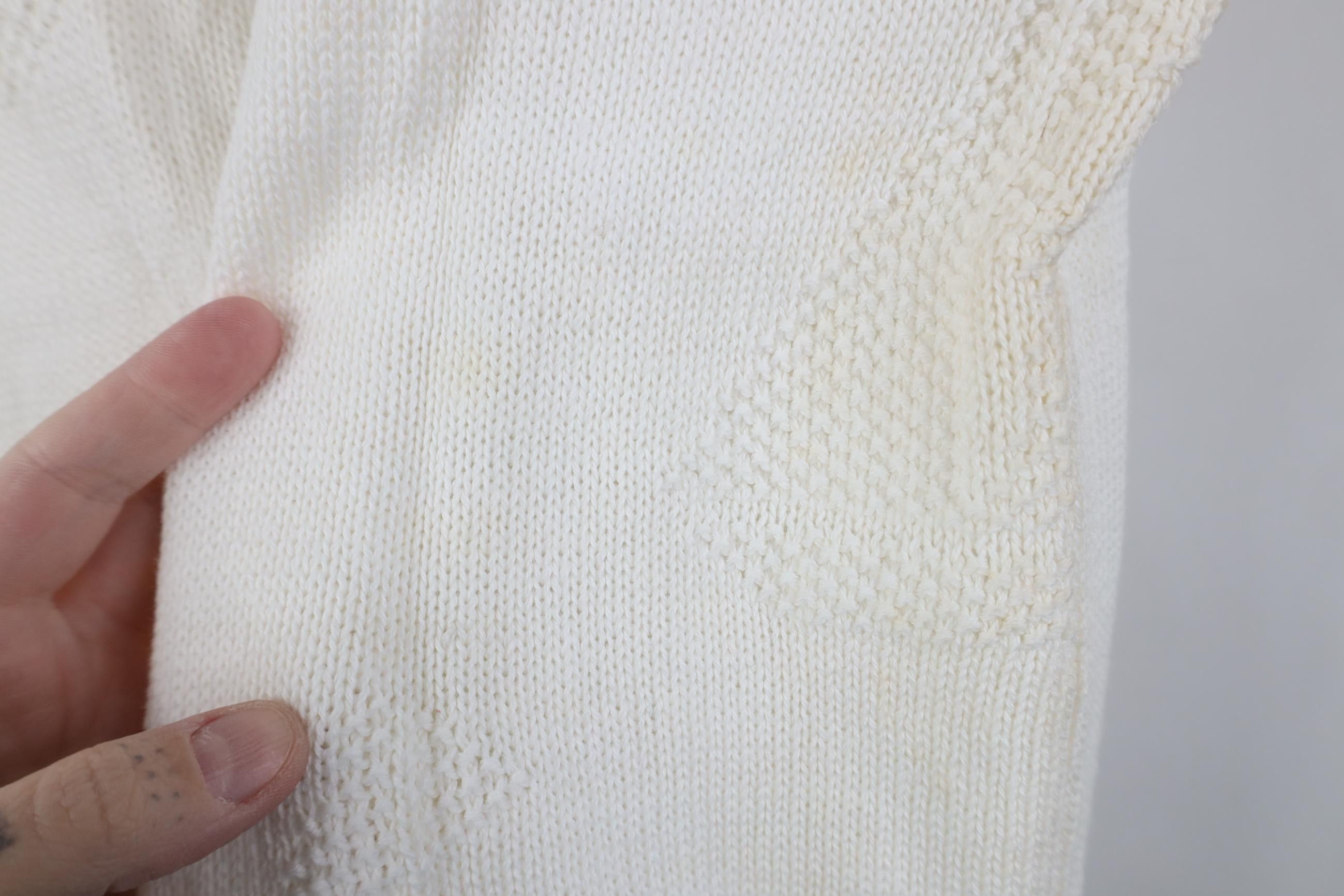 Vintage Deadstock Vintage 70s Streetwear Knit Sweater White USA Size M / US 6-8 / IT 42-44 - 8 Thumbnail