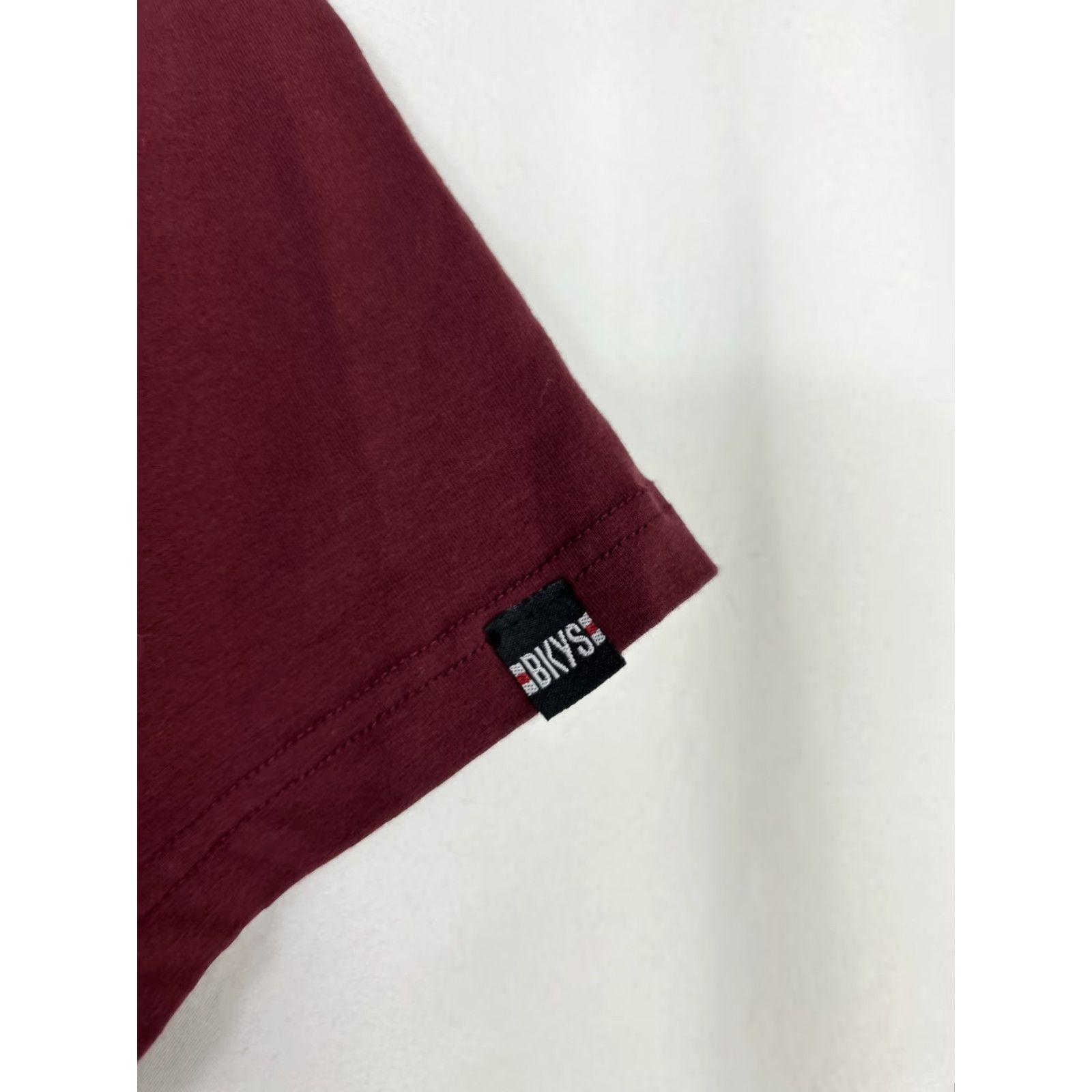Vintage BKYS T-Shirt Men M Burgundy Crew Neck Short Sleeve Solid Embroidered Basquiat Logo Street Wear Size US M / EU 48-50 / 2 - 6 Thumbnail