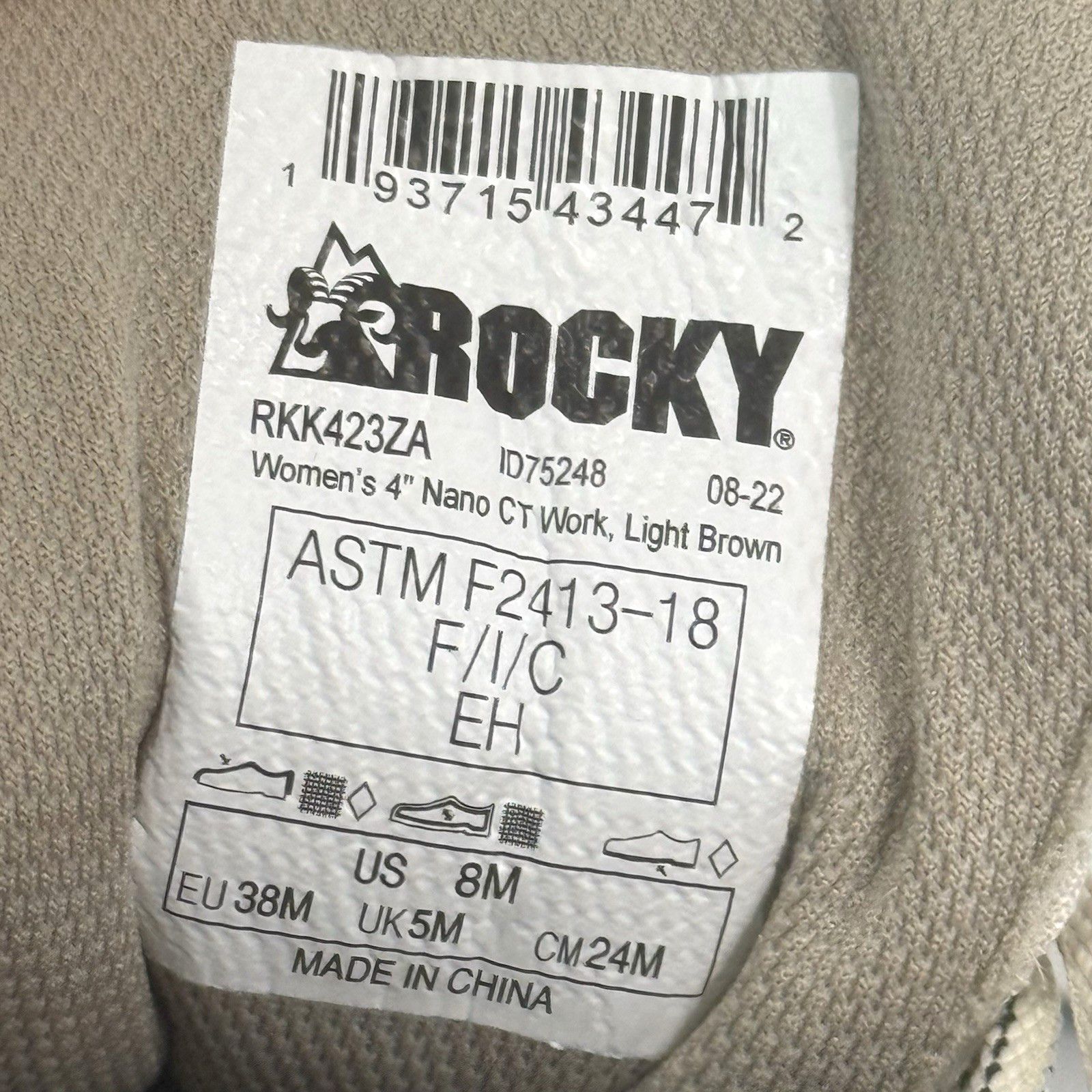 Rocky Rocky V-Lite Women's Composite Work Shoe Size 8M Light Brown Size US 8 / IT 38 - 11 Thumbnail