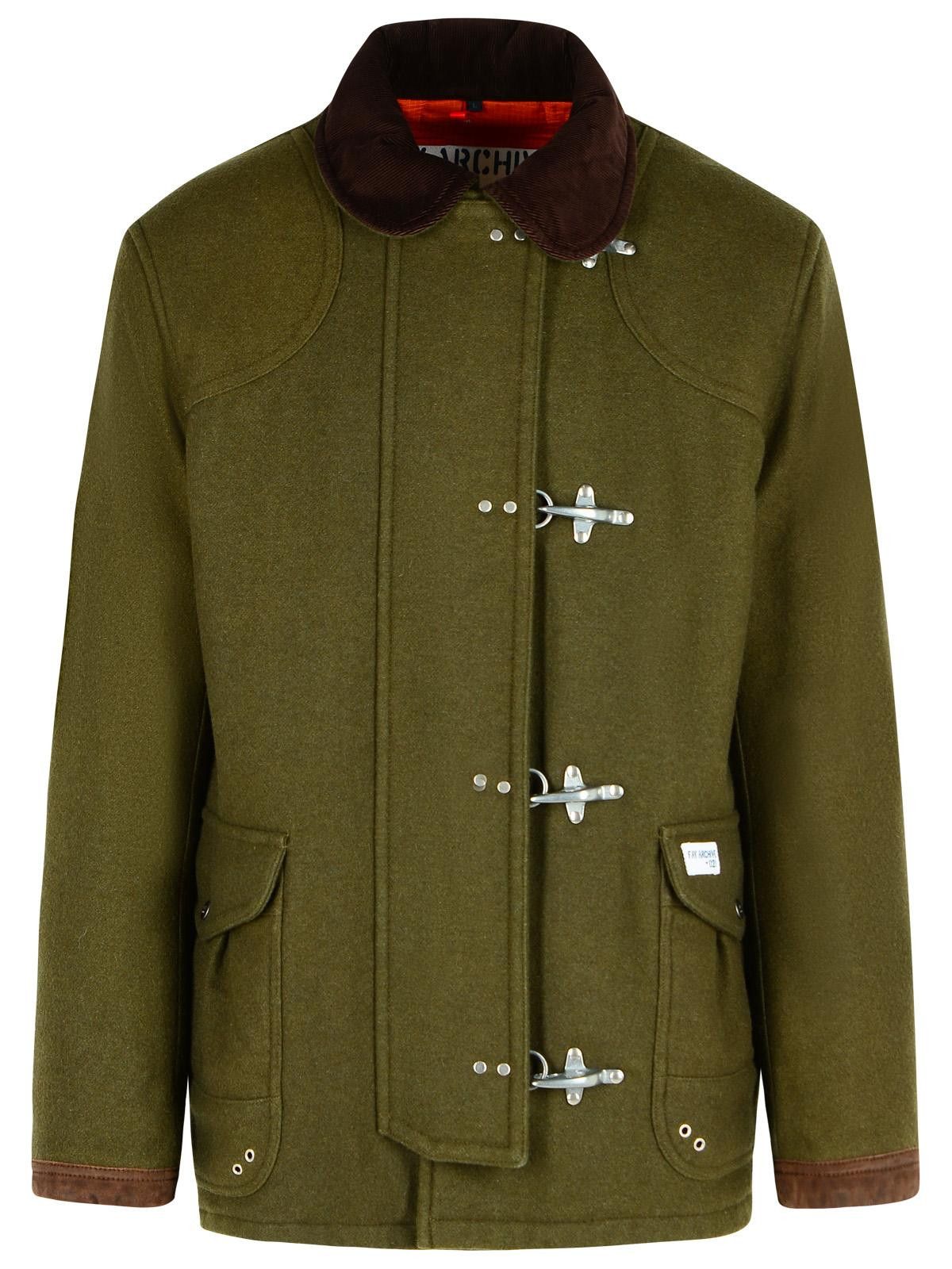 Fay FAY '4Ganci' Green Wool Blend Jacket Size US L / EU 52-54 / 3 - 1 Thumbnail