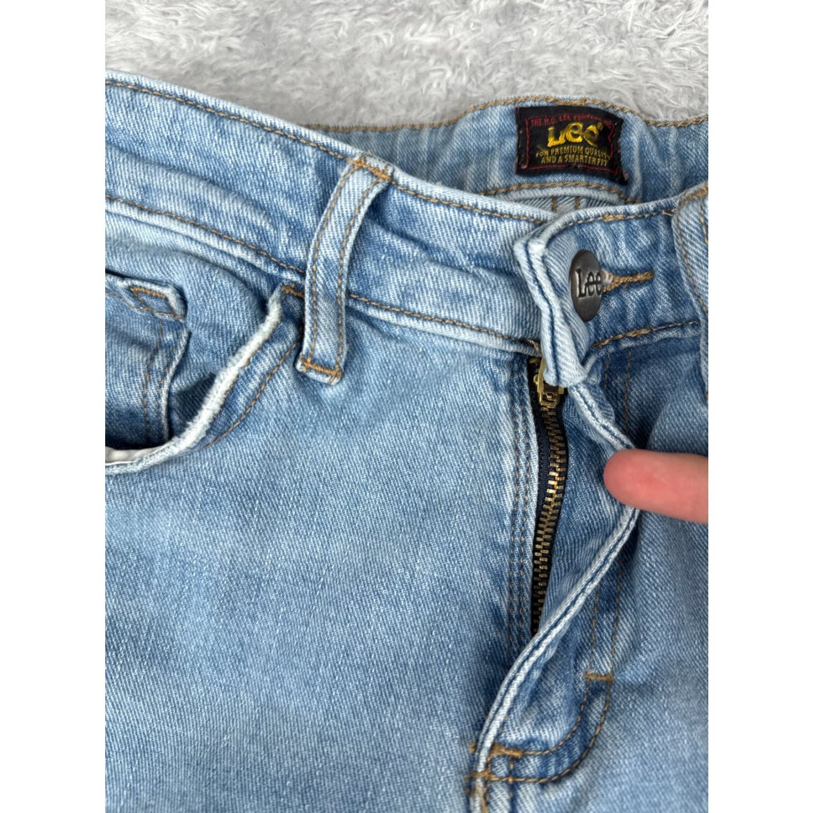 Lee VINTAGE Lee Women's Jeans 27 Blue Denim Straight Leg High Rise 27x29 Cowboy Southwestern Style Size 27" / US 4 / IT 40 - 5 Thumbnail