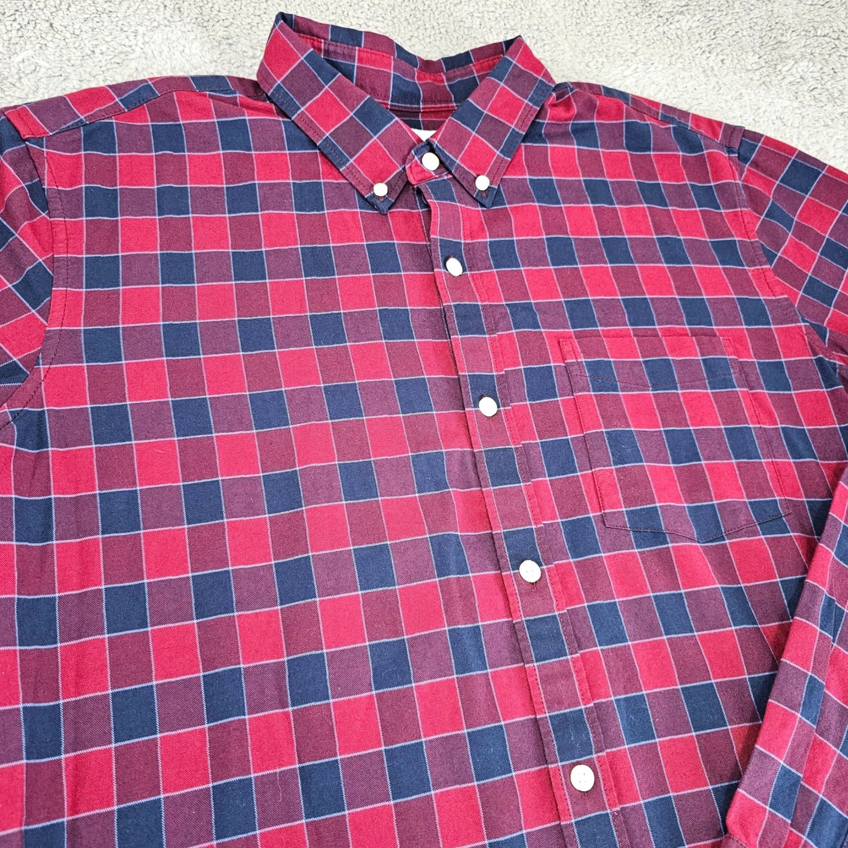 Gap GAP Shirt Mens XL Red Check Knit Button Up Long Sleeve Cotton Size US XL / EU 56 / 4 - 2 Thumbnail