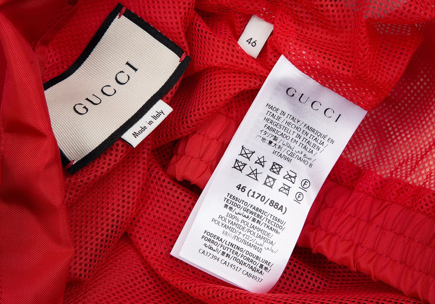 Gucci Logo Embroidered Nylon Jacket in Red and Navy, Size 46 Size US S / EU 44-46 / 1 - 17 Thumbnail