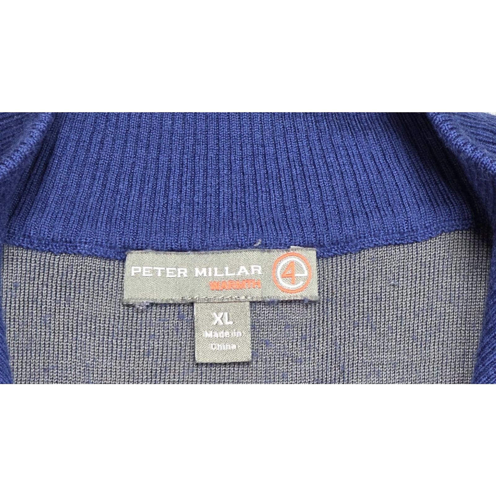 Peter Millar Peter Millar Blue Sweater Vest Men XL Merino Wool 1/4 Zip Sleeveless V-Neck Casual Golf Winter Fall All Seasons - Mens Size US XL / EU 56 / 4 - 6 Thumbnail