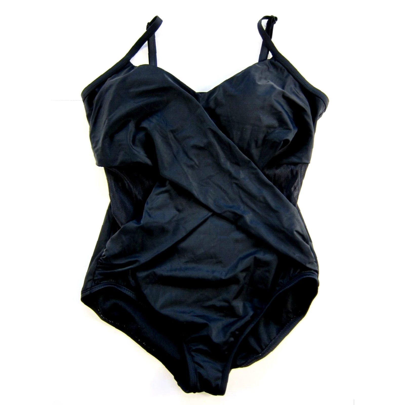 J Brand VINTAGE Embrace Your Curves Black Miracle Brand Black Slimming One Piece Swimsuit 1X Size ONE SIZE - 2 Thumbnail