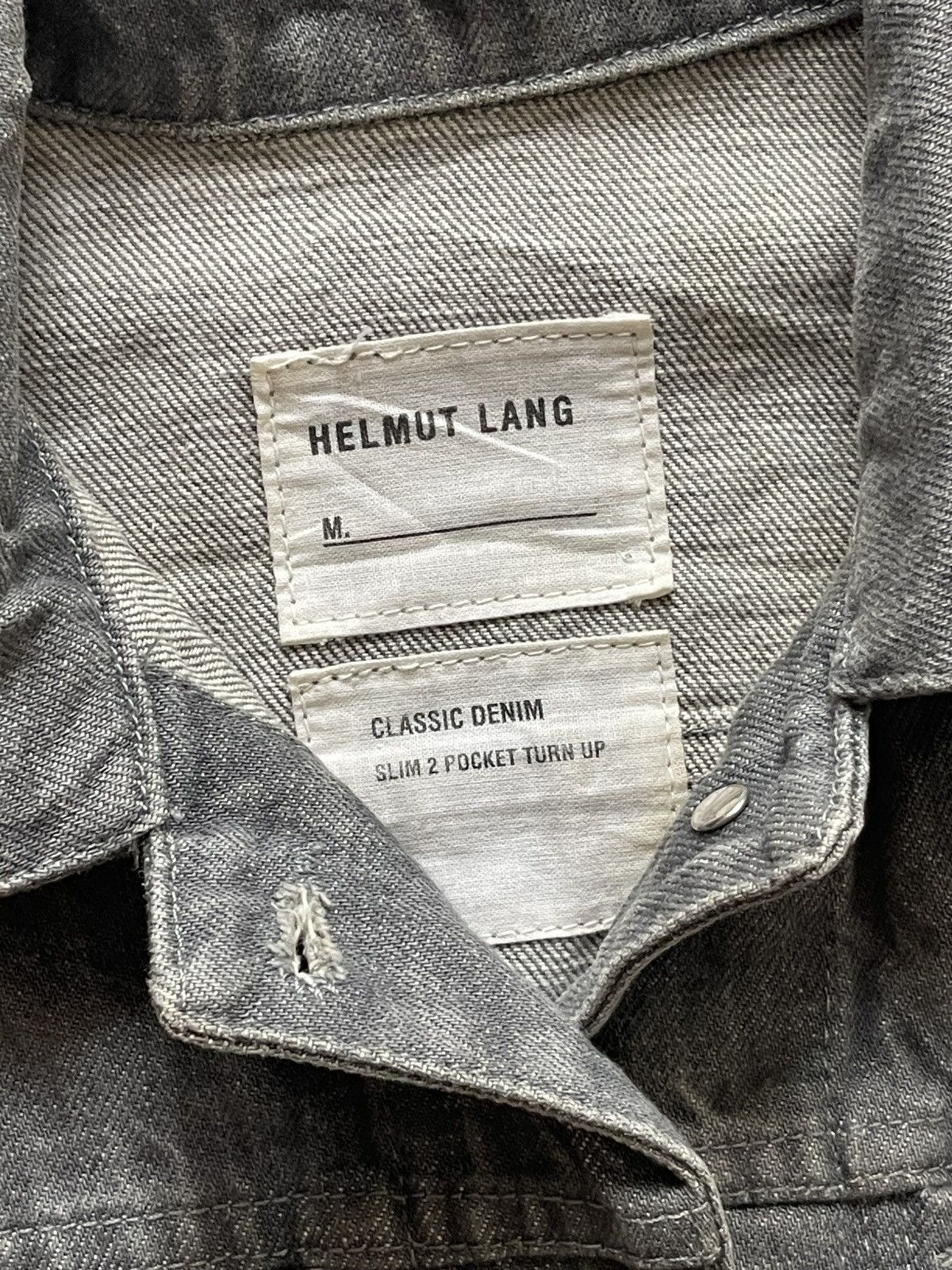 Helmut Lang 90s Helmut Lang Slim 2Pocket Turn Up Denim Jacket Size US XS / EU 42 / 0 - 10 Thumbnail