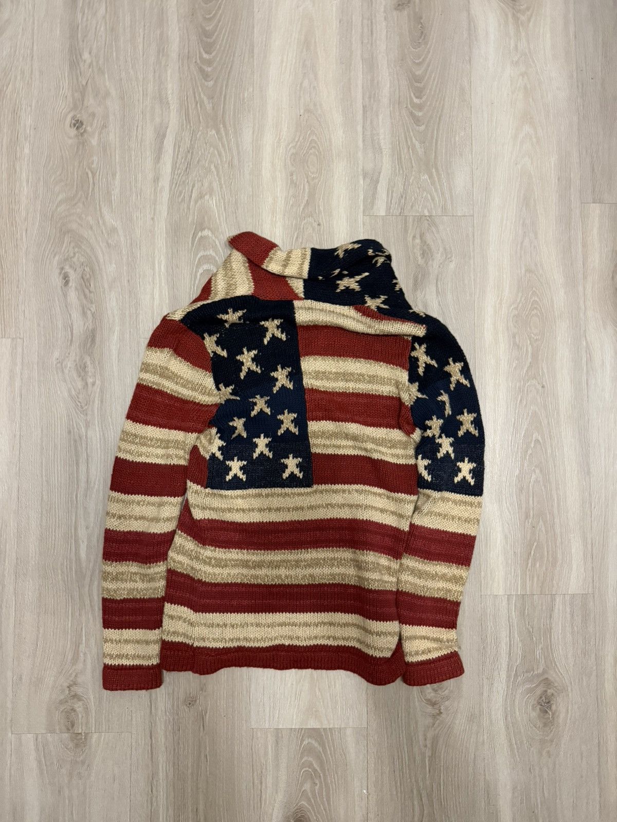 Denim & Supply Ralph Lauren Rare Polo Ralph Lauren American Flag Cardigan Size US M / EU 48-50 / 2 - 3 Thumbnail