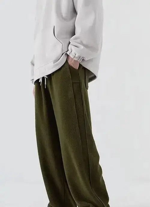 Jean 20AW Indigo Union Japan Military Green Fleece Sashiko Pants Size US 34 / EU 50 - 4 Thumbnail