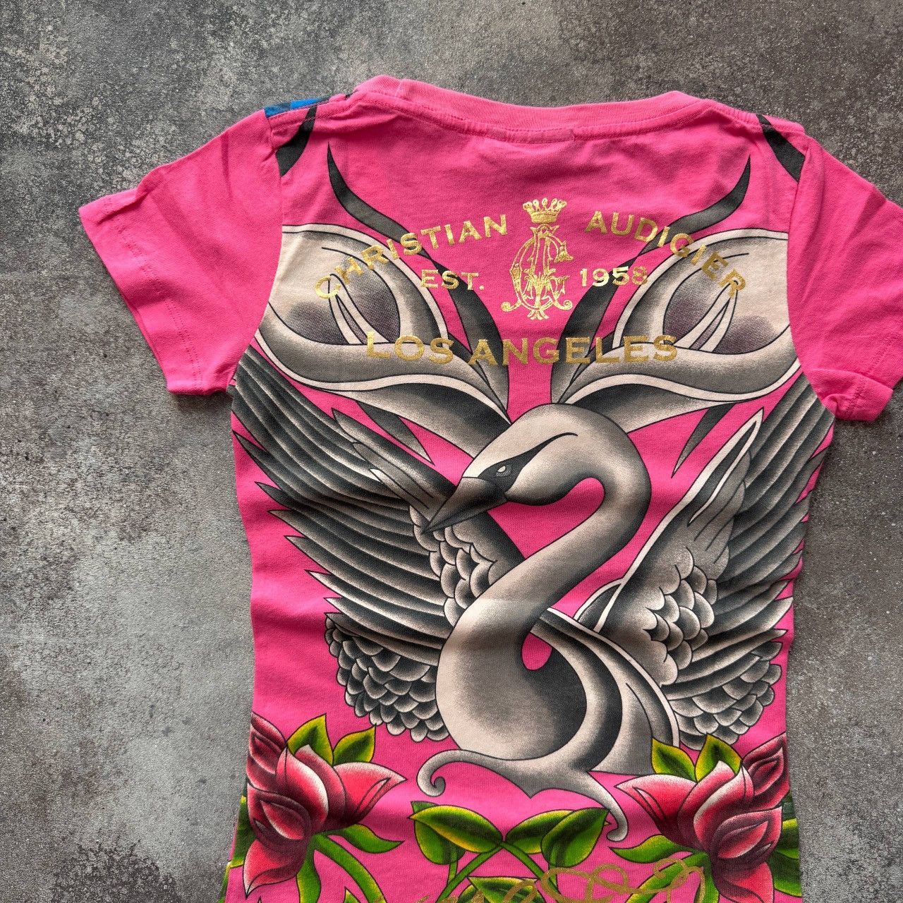 Ed Hardy Christian Audigier (Ed Hardy) Y2K Vintage Glam T-Shirt Size S / US 4 / IT 40 - 7 Thumbnail
