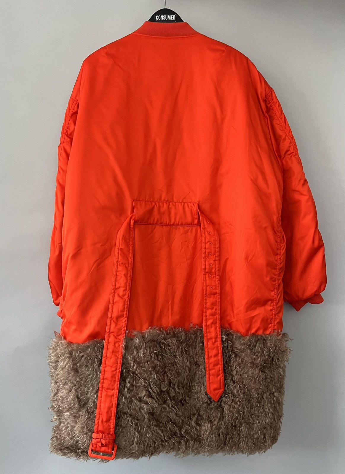 Prada $6.8k Prada Faux-fur Trim Bomber Coat In Orange Size US S / EU 44-46 / 1 - 10 Thumbnail