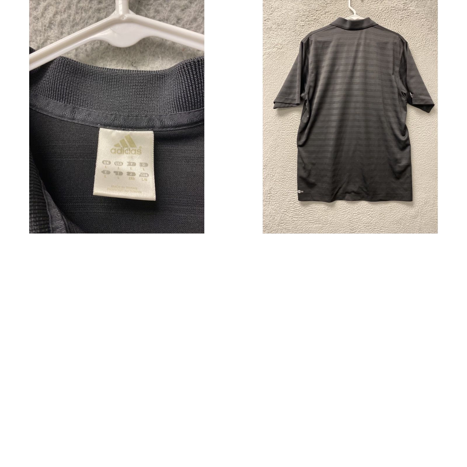 Adidas adidas Golf Polo Shirt Mens Large Black Short Sleeve Performance Golfing/112-36 Size US L / EU 52-54 / 3 - 8 Thumbnail