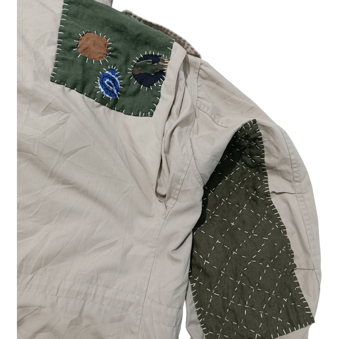 Vintage Vintage 70s 80s M65 field jacket khaki patchwork design Size US M / EU 48-50 / 2 - 6 Thumbnail