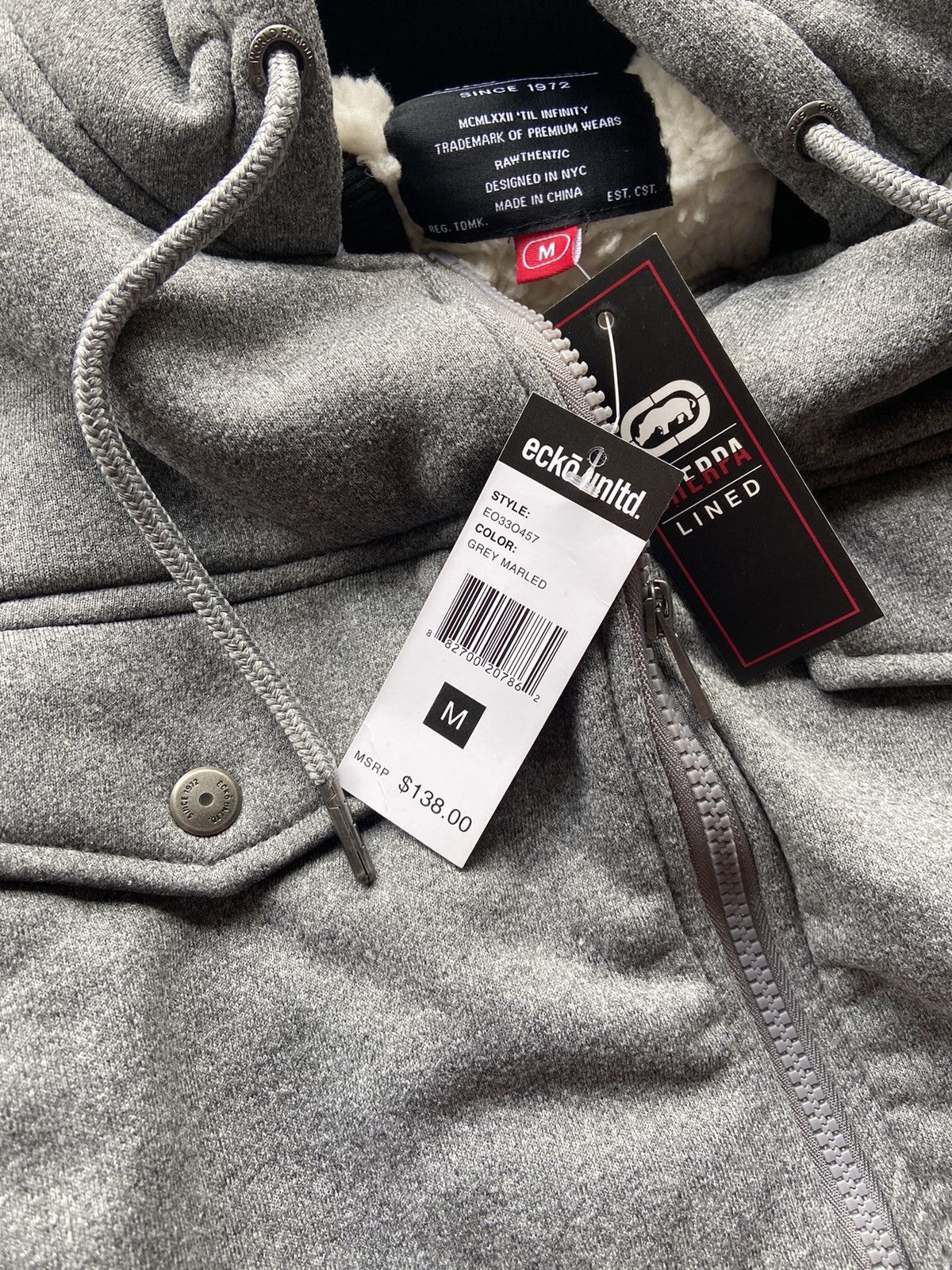 Ecko Unltd. Crazy Vintage NWT Ecko Untld Sherpa Lined Hoodie Size US M / EU 48-50 / 2 - 5 Thumbnail