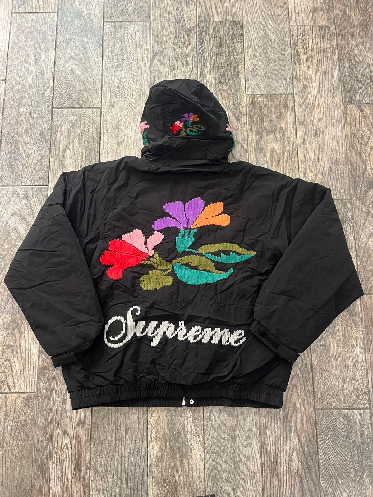 Supreme Supreme Needlepoint Hooded Jacket (Black) | Grailed