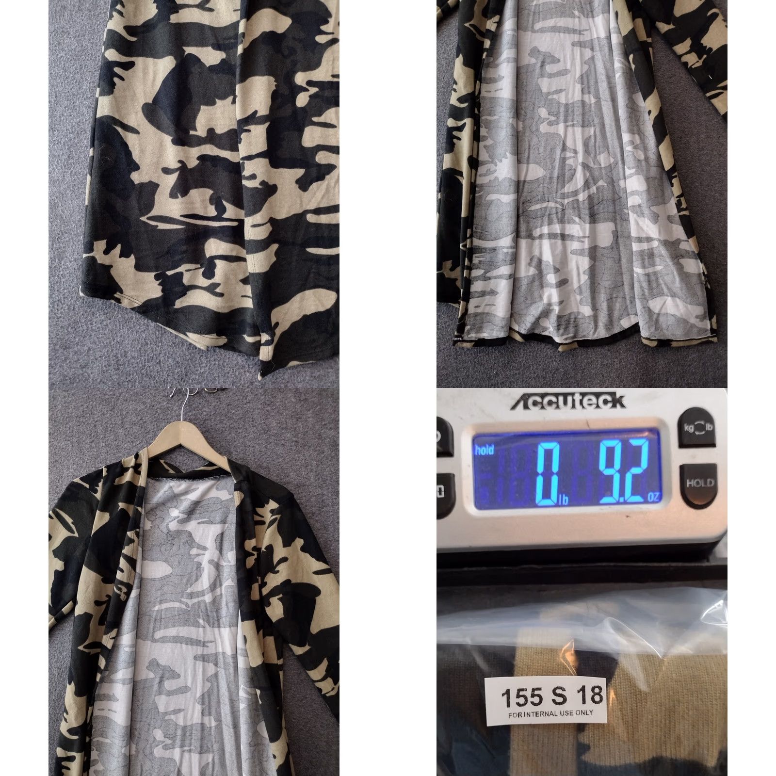 Vintage VINTAGE Women's Camo Cardigan Open Front Jacket Black/Beige Size M Size M / US 6-8 / IT 42-44 - 9 Thumbnail