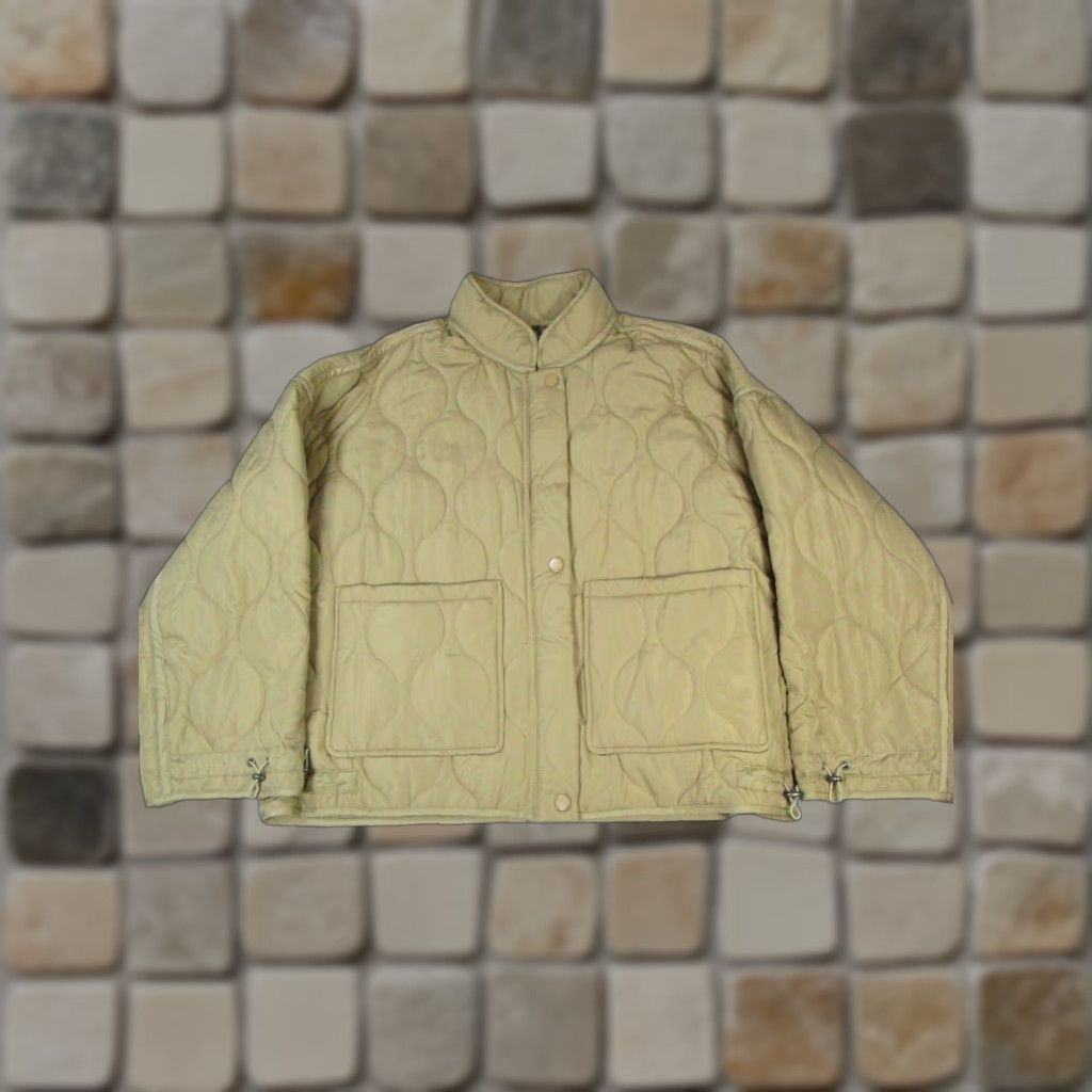 Lucky Brand Lucky Brand Jacket Womens Large Beige Quilted Insulated Puffer Size L / US 10 / IT 46 - 1 Thumbnail